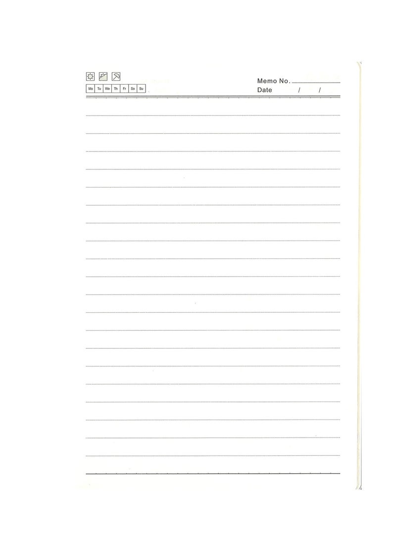 Generic A5 Size Executive Leather Cover Notebook 80 Sheets White Cover - Image 3