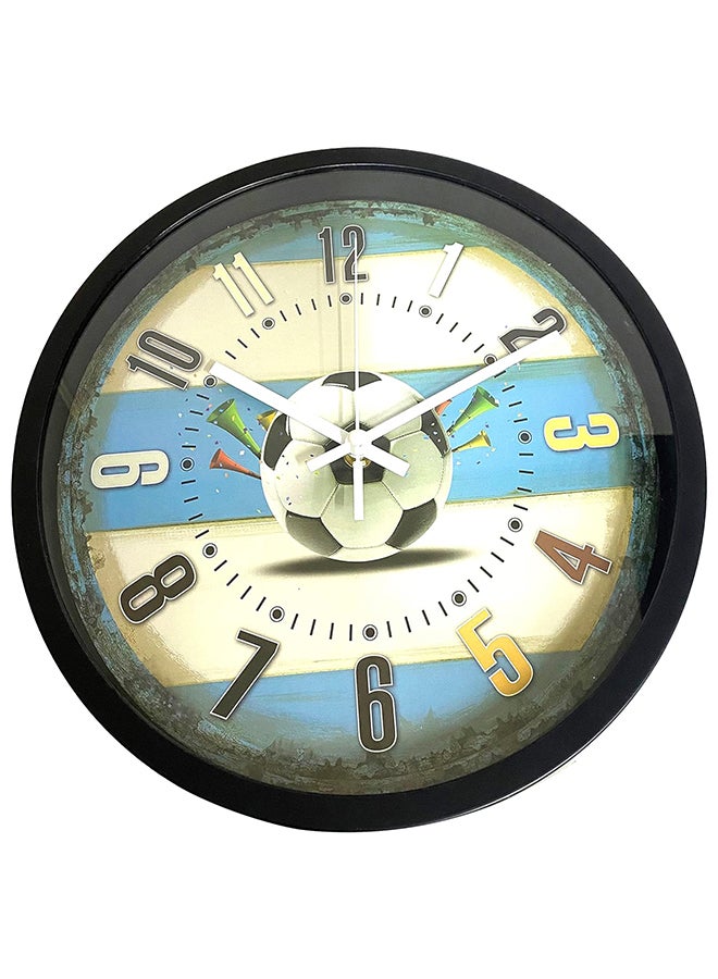 Home Brand Football Player Scores Goal Wall Clock 30x30 cm - Image 1