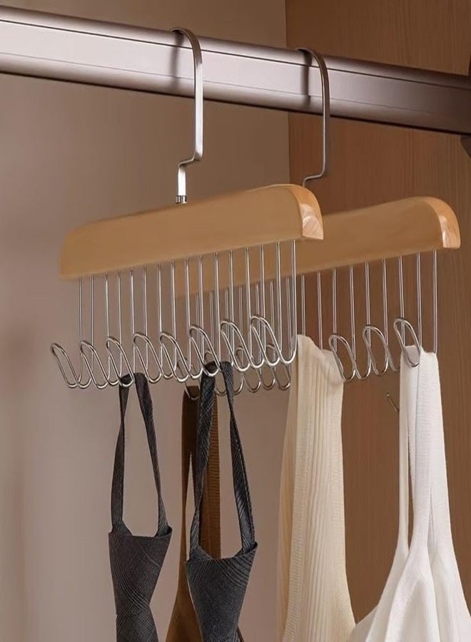 Pack Smart Hook Clothes Hanger and Organizer with 8 Hooks for Organizing Scarves, Women's Underwear, and Men's Tie Puller - 8 Hook Closet Hanger and Organizer - Organize clothes and save space with this unique piece; Perfect for organizing pants, scarves, and ties smoothly and easily - Multi-Hook Clothes Organizer - 8 Stainless Steel Hooks - Space Saving and Smart Design - Perfect for Pants and Scarves - Image 5