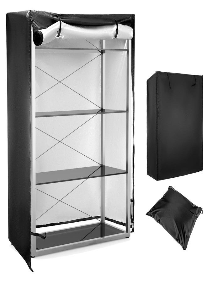 QWORK Shelf Units Cover, Heavy Duty Waterproof Wire Rack Cover for Shelf 48"x24"x 72" - Image 1
