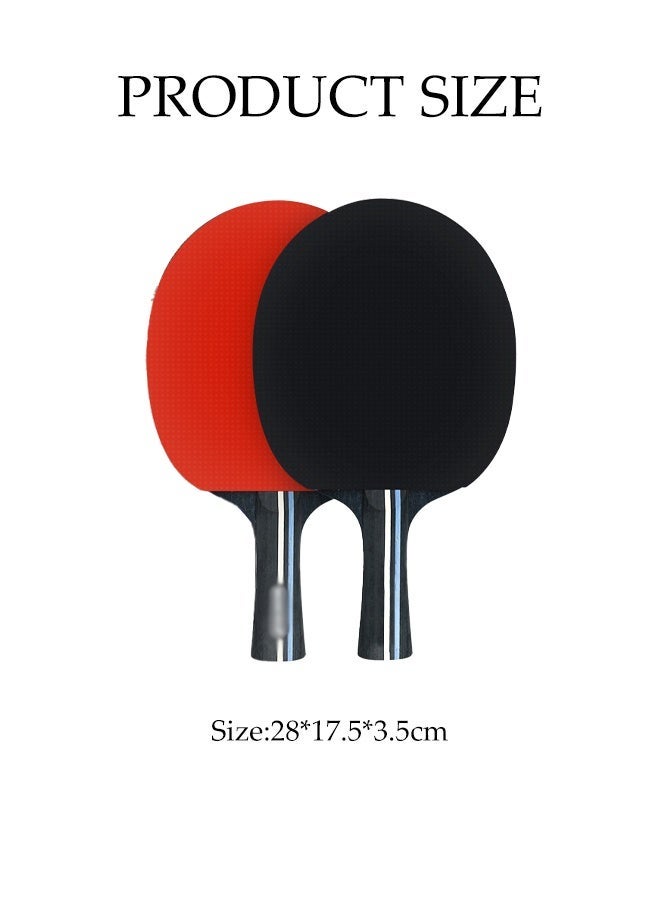 DUNISO Table Tennis Rackets, Table Tennis Racket Set 2 Paddles 3 Balls，Professional Quality Double Sided Rubber Table Tennis Rackets, Suitable for Beginners and Casual Play - Image 2