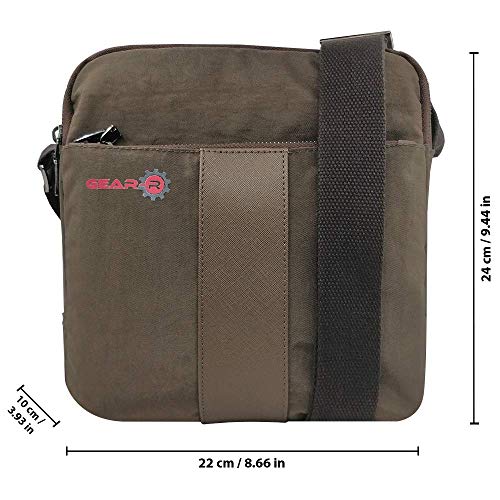 Gear-R - Messenger Bag Sling Crossbody Bag (Brown) - Image 2