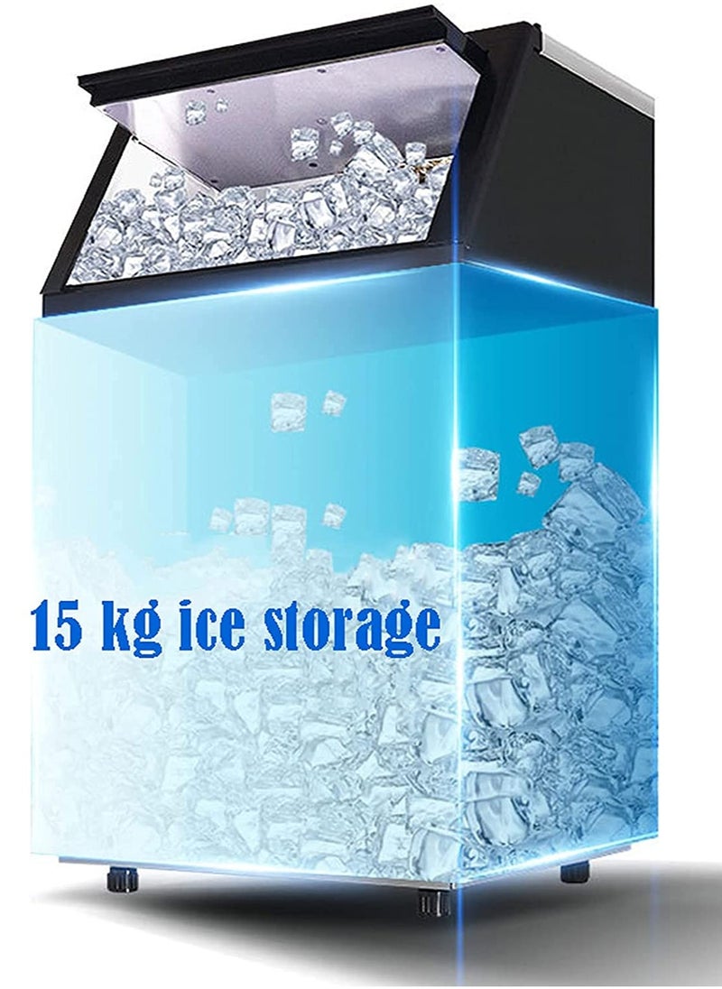 Generic - Commercial Ice Maker Ice Machine Self Clean, 66 Cubes per Batch in 11-18 Minutes 80KG/24H,15KG Storage Bin, Advanced LCD Panel w/Clear Indicators。Automatic water intake and bottled water can be used. - Image 1