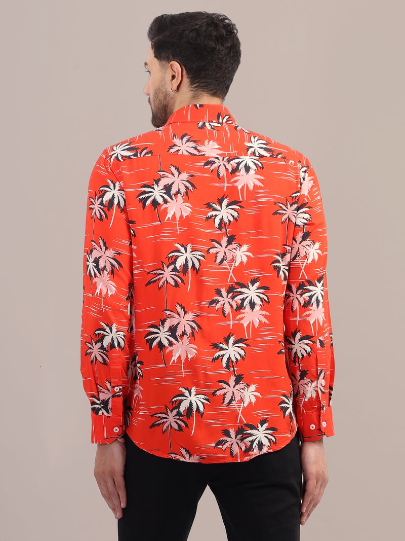 AMSWAN-FULL-SLEEVE-MENS-RAYON-SHIRT-WITH-RED-FLOWER-PRINT - Image 2