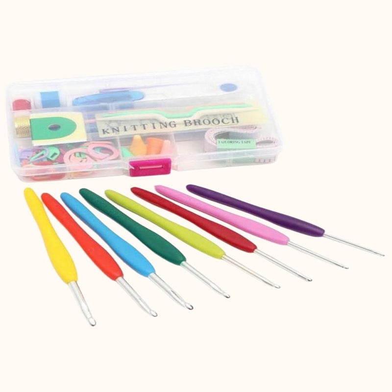 BestUBuy 51 Pieces Needle Arts Crochet Set Knitting Craft Weaving Plastic Yarn Sewing Tools(Multicolor) - Image 2