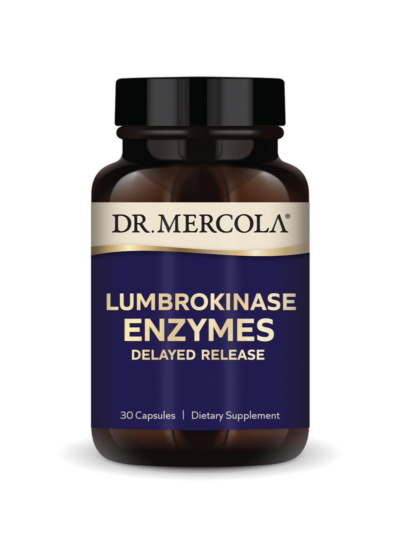 Dr. Mercola Lumbrokinase enzymes delayed release 30 capsules | dietary supplement - Image 1