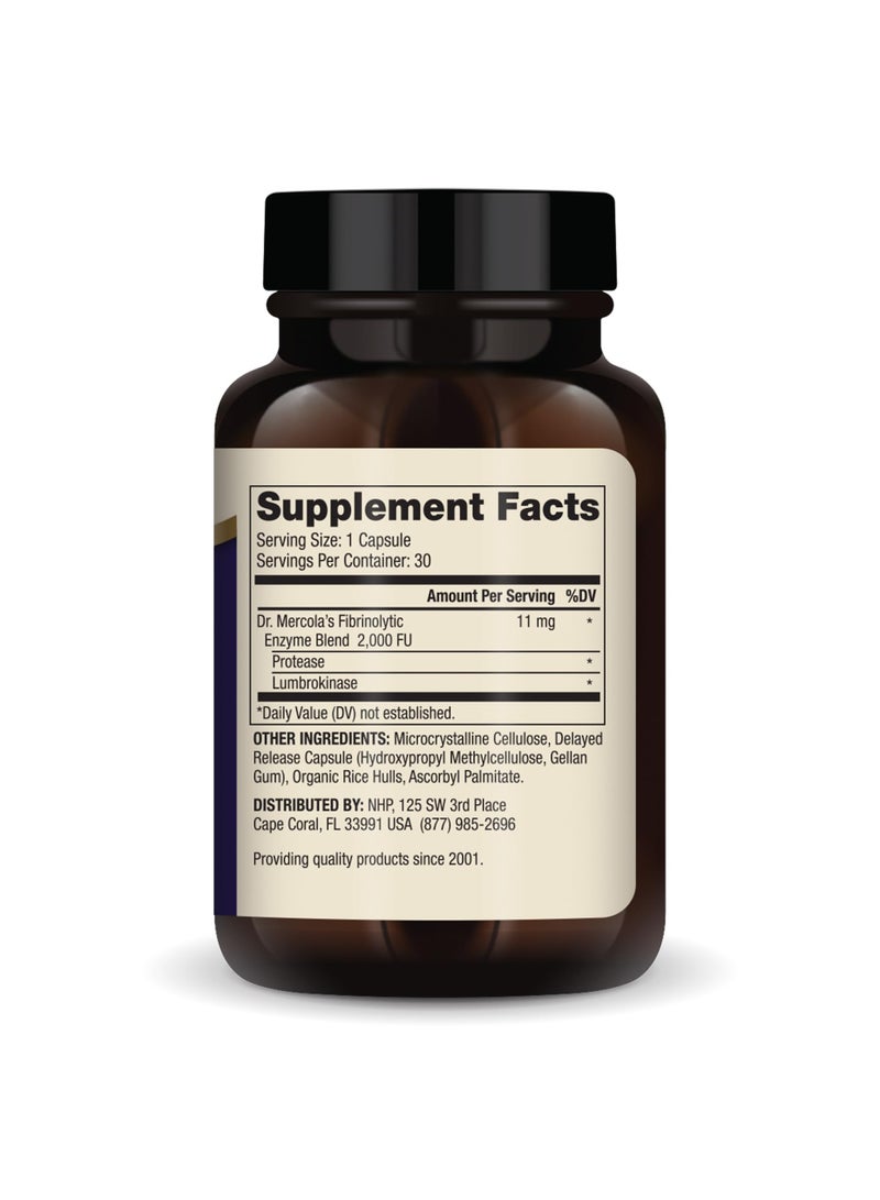 Dr. Mercola Lumbrokinase enzymes delayed release 30 capsules | dietary supplement - Image 3