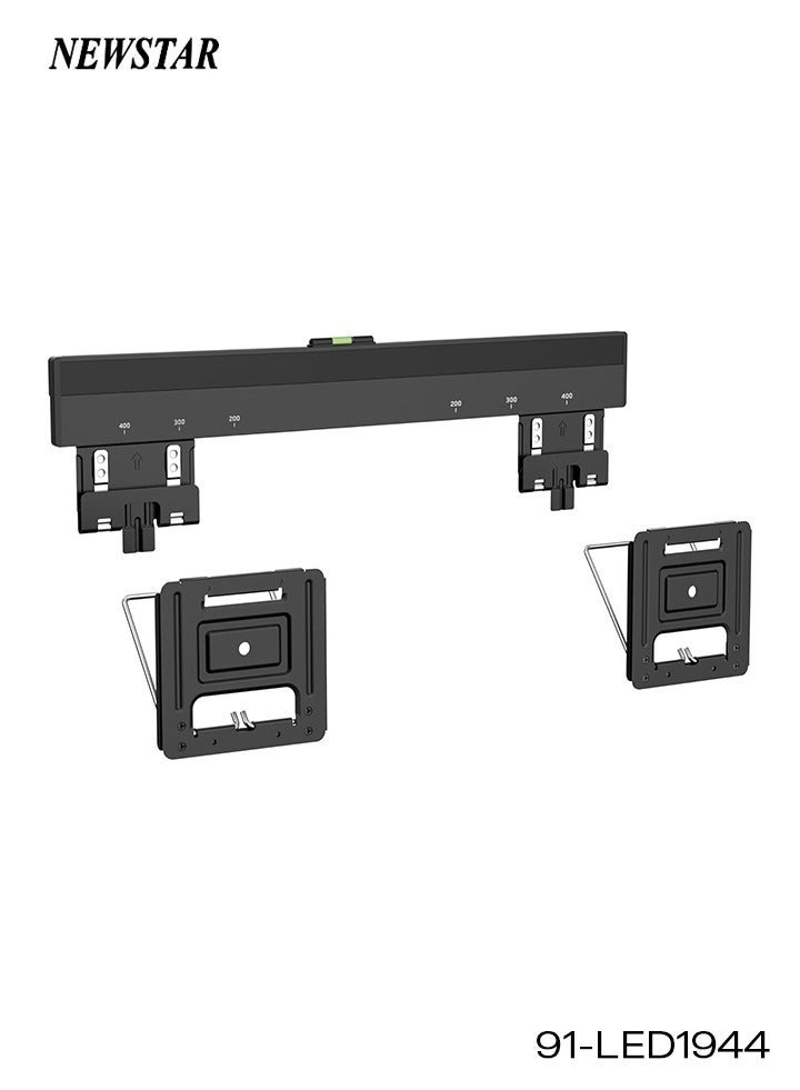 Newstar Ultra Slim Micro Gap TV Wall Mount for 32–65 Inch Flat Screen TVs | VESA 200×200–400×400mm | 9.5mm Low Profile | Magnetic Lock, Kickstand & Built-In Bubble Level | Holds up to 75kg – Black - Image 2