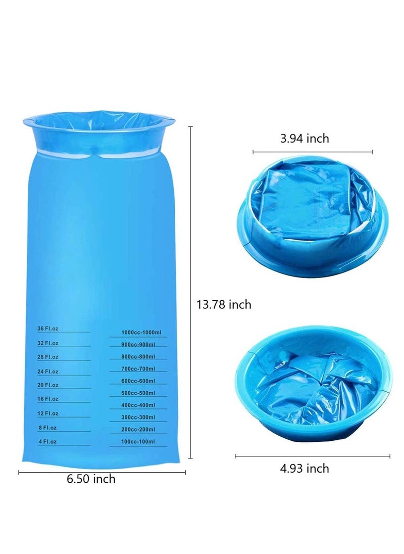 Generic - Sick Bags Vomit Barf Disposable Emesis Bag Aircraft Car Sickness Nausea for Travel Motion Portable Leakproof and Puncture-Proof 1000 ml 25PCS - Image 1