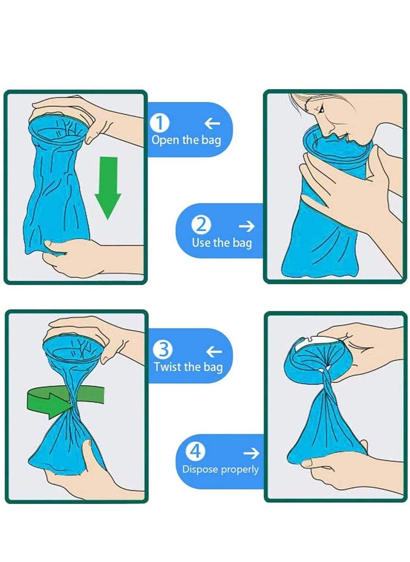 Generic - Sick Bags Vomit Barf Disposable Emesis Bag Aircraft Car Sickness Nausea for Travel Motion Portable Leakproof and Puncture-Proof 1000 ml 25PCS - Image 1