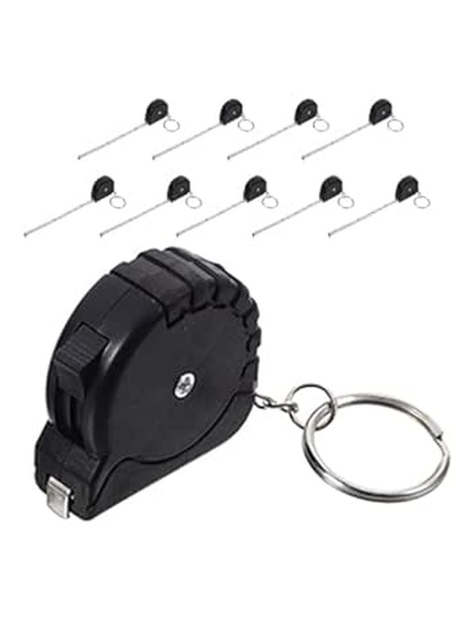 10Pcs Retractable Mini Measuring Tape Keychain Compact Steel Tape Measure For Sewing - Image 1