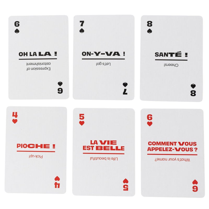 Lingo French Playing Cards in Wayfarer Tin Box | Travel Flashcards | Learn French Vocabulary in A Fun & Easy Way | 52 Essential Translations - Image 4