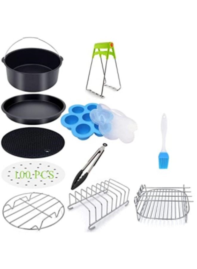 GGEROU إكسسوارات المقلاة الهوائية مقاس 7 بوصات، مجموعة من 11 قطعة - Image 1