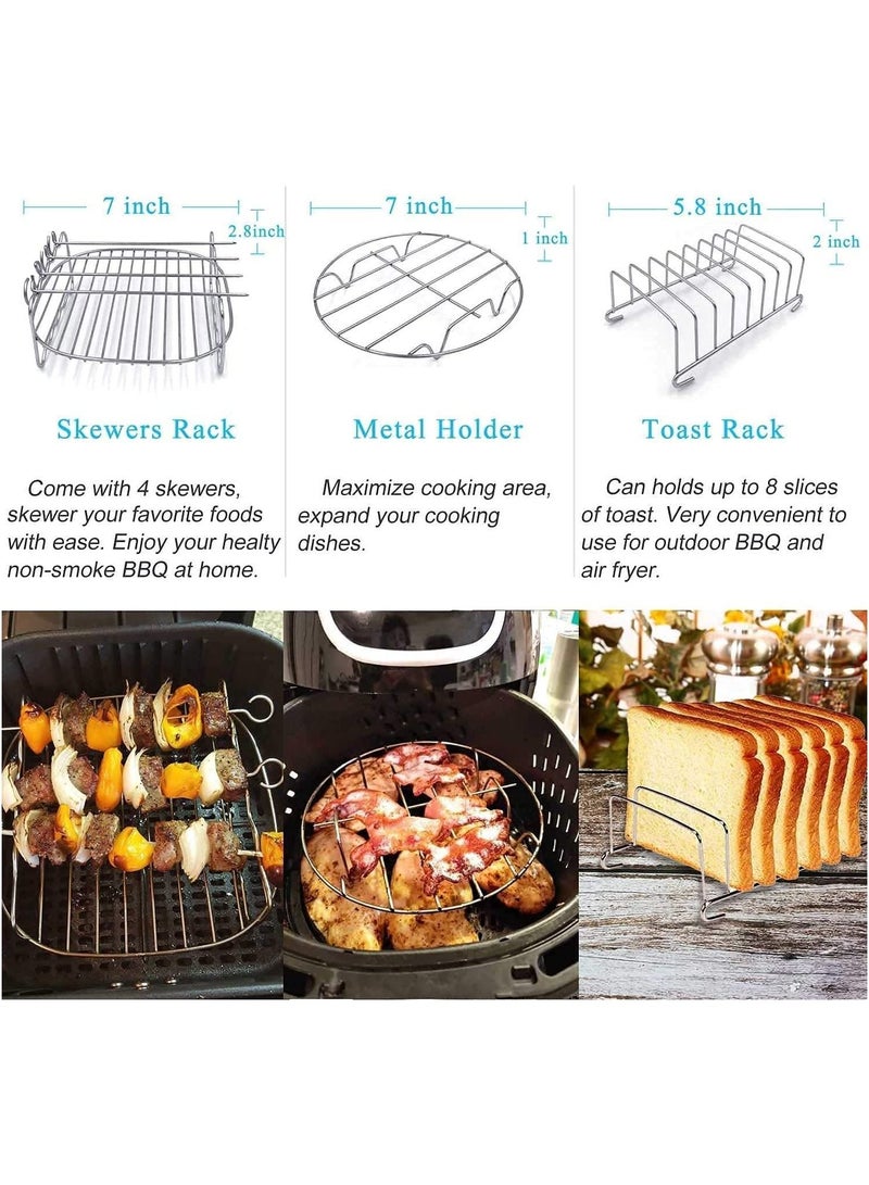 GGEROU إكسسوارات المقلاة الهوائية مقاس 7 بوصات، مجموعة من 11 قطعة - Image 3