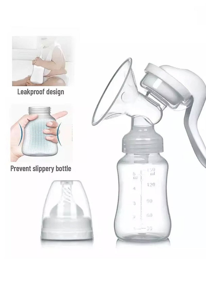 مضخة ثدي يدوية، مضخة يدوية بحافة مريحة، حلمة تدفق بطيء، مستلزمات الرضاعة الطبيعية - view 3