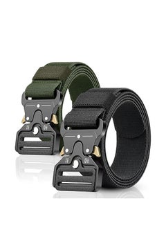 CMGTYYD 2PCS Tactical Strap, Quick Release Canvas Military Belt with Metal Camelback for Outdoor, Work, Recreational, Camping or Hiking Use  - Image 1