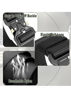 CMGTYYD 2PCS Tactical Strap, Quick Release Canvas Military Belt with Metal Camelback for Outdoor, Work, Recreational, Camping or Hiking Use  - Image 3