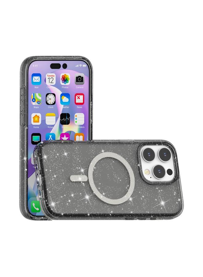 S-TOP Case For iPhone 16 Pro Max Terminator Style Glitter Powder MagSafe Magnetic Phone Case - Image 4