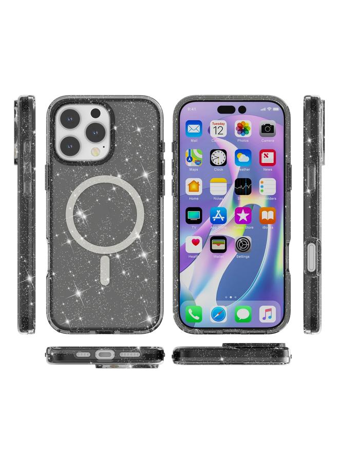 S-TOP Case For iPhone 16 Pro Max Terminator Style Glitter Powder MagSafe Magnetic Phone Case - Image 2
