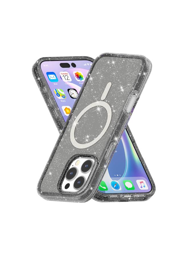 S-TOP Case For iPhone 16 Pro Max Terminator Style Glitter Powder MagSafe Magnetic Phone Case - Image 5