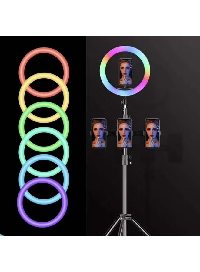 RGB LED USB Selfie Round Ring Light Multicolour - Image 5