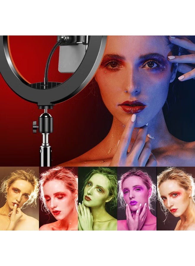 RGB LED USB Selfie Round Ring Light Multicolour - Image 4