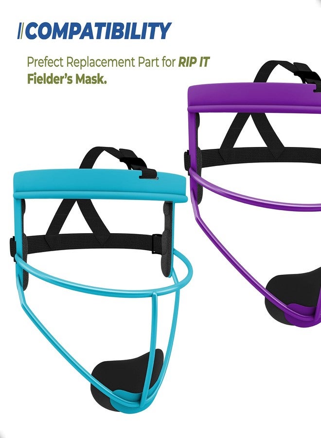 Dimakung Fielder’s Face Mask Replacement Pads for Rip It Youth & Adult Lightweight Protective Softball Helmet, Including 1 PCS Softball Face Mask Forehead Padding & 2 PCS Softball Helmet Side Pad - Image 3