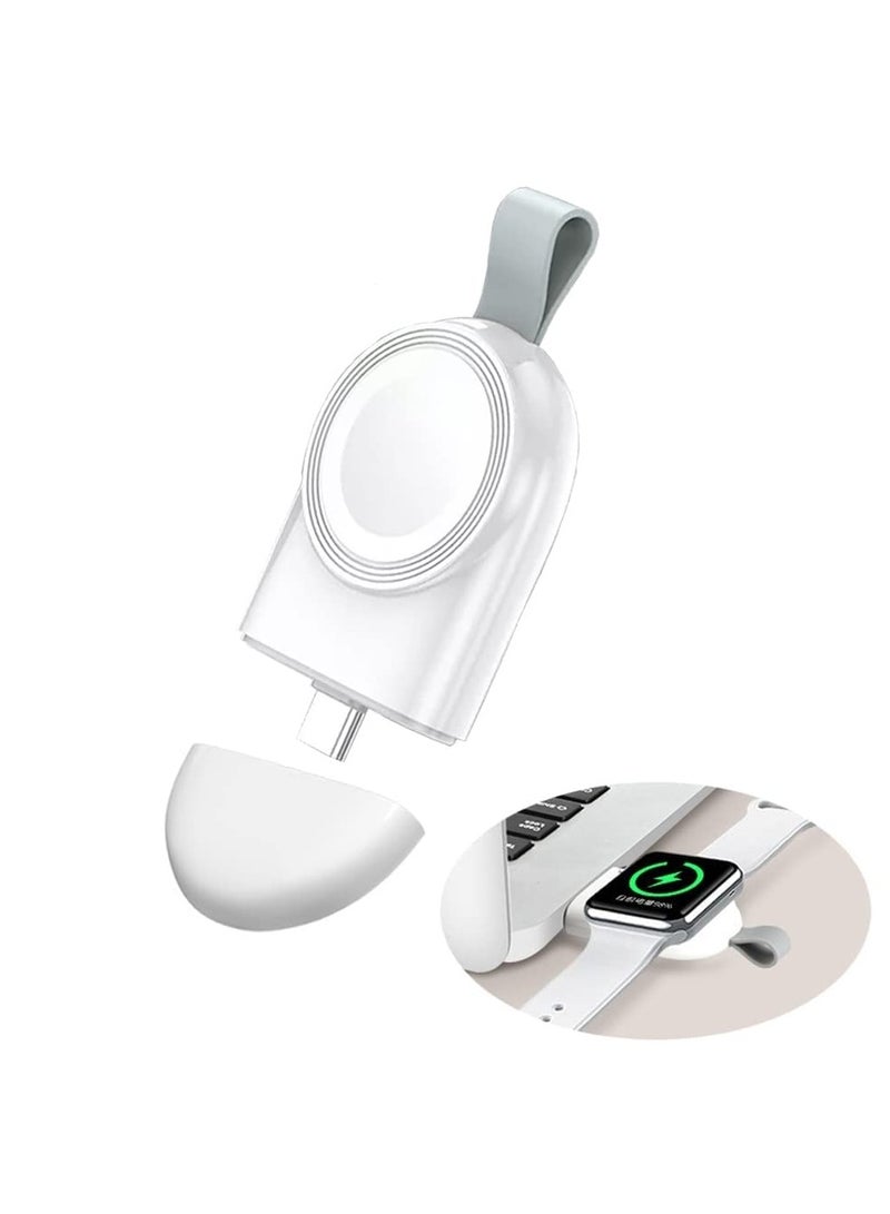 SYOSI Portable USB-C Wireless Charger for Apple Watch, Magnetic Fast Charging Adapter for Apple Watch Series 8/7/SE/6/5/4/3/2/1, Compact Travel Watch Charger  - Image 1