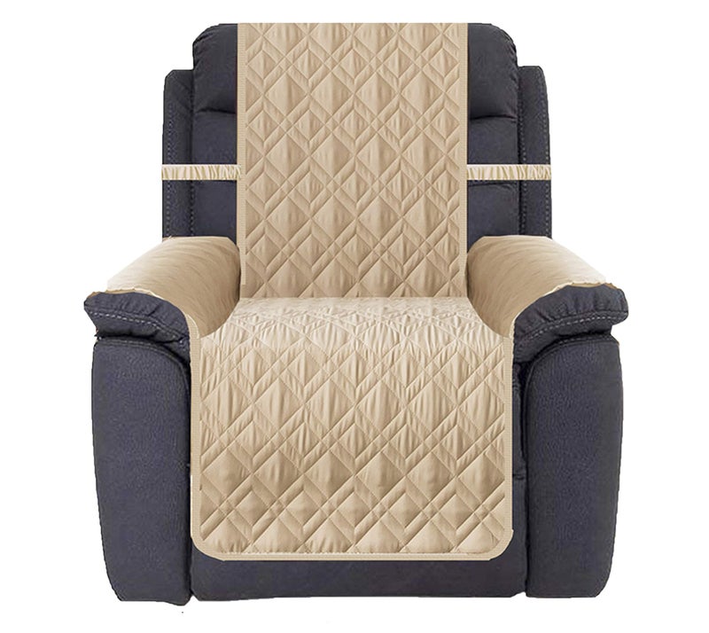 Ameritex Waterproof Nonslip Recliner Cover Stay in Place Dog Chair Cover Furniture Protector Ideal Recliner Slipcovers for Pets and Kids 30 Beige