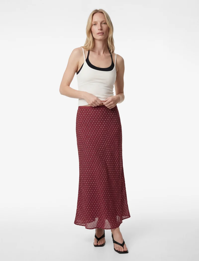 KOTON Satin Midi Skirt