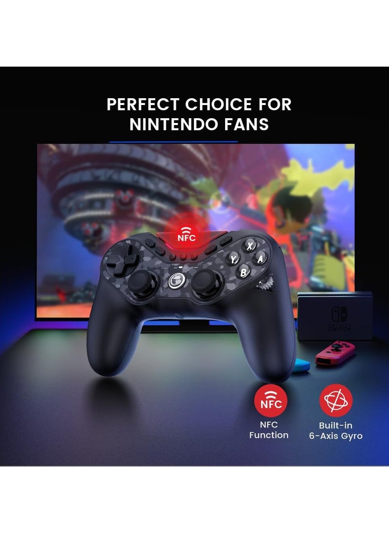 General - Classic Gamepad GameSir Tarantula Pro Wireless Controller for Switch/PC/iOS/Android with Charging Dock, Bluetooth 2.4G Wired Controller with Anti-Drift TMR Sticks, 9 Mappable Buttons, RGB Lighting,1200mAh, ABXY Layout Switching - Image 1