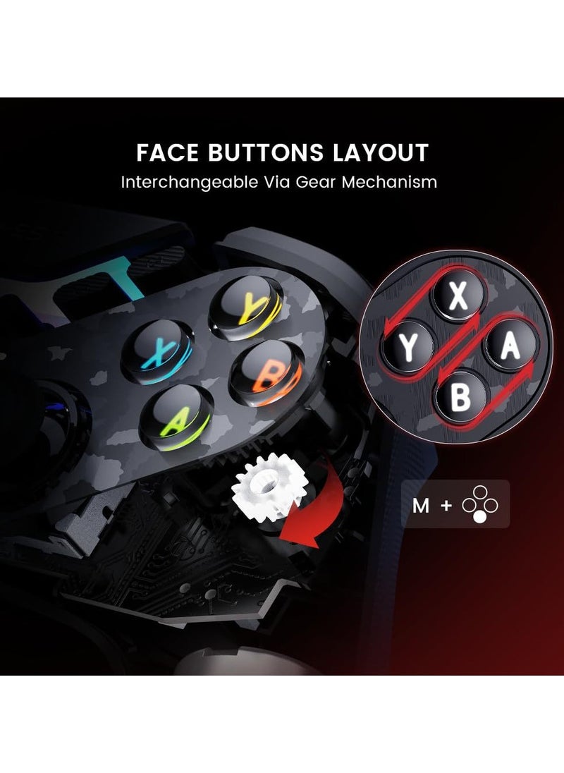 General - Classic Gamepad GameSir Tarantula Pro Wireless Controller for Switch/PC/iOS/Android with Charging Dock, Bluetooth 2.4G Wired Controller with Anti-Drift TMR Sticks, 9 Mappable Buttons, RGB Lighting,1200mAh, ABXY Layout Switching - Image 1