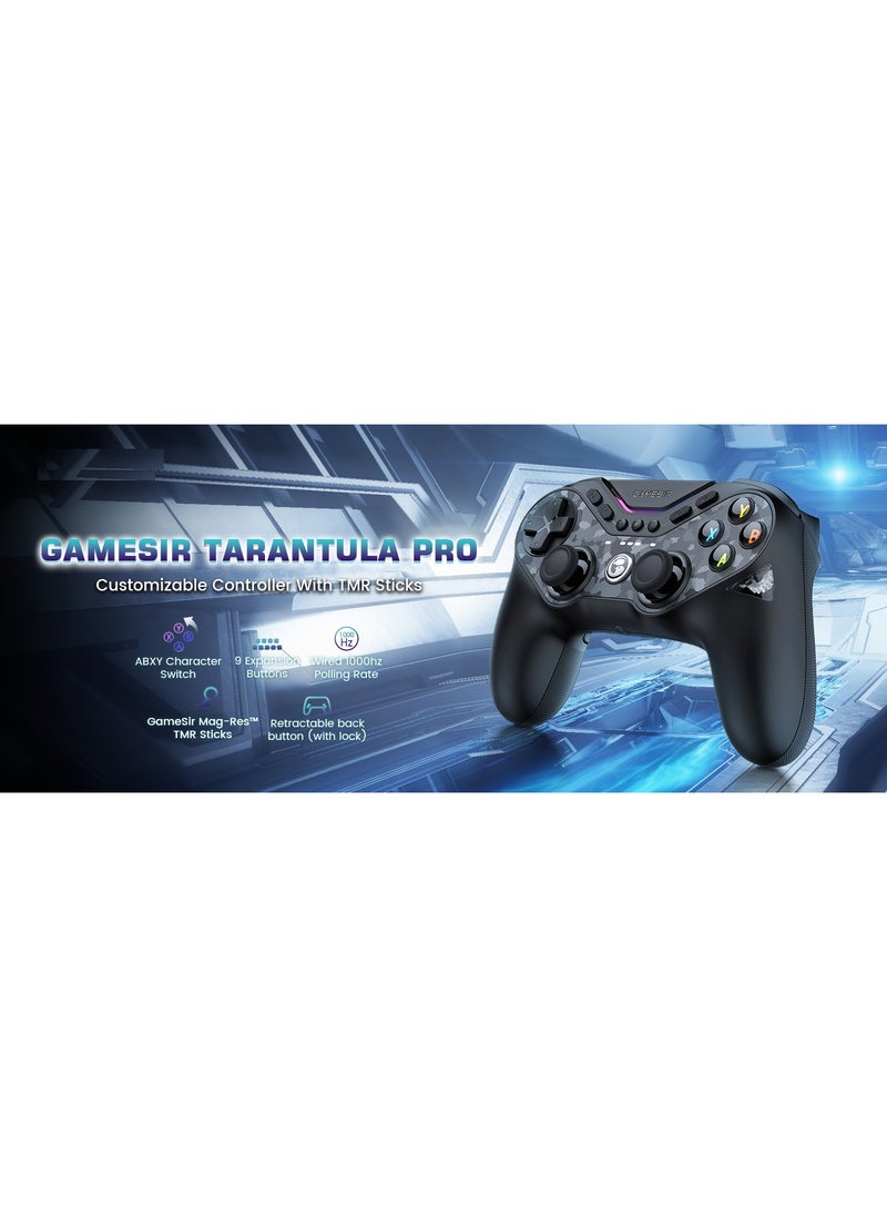 General - Classic Gamepad GameSir Tarantula Pro Wireless Controller for Switch/PC/iOS/Android with Charging Dock, Bluetooth 2.4G Wired Controller with Anti-Drift TMR Sticks, 9 Mappable Buttons, RGB Lighting,1200mAh, ABXY Layout Switching - Image 1