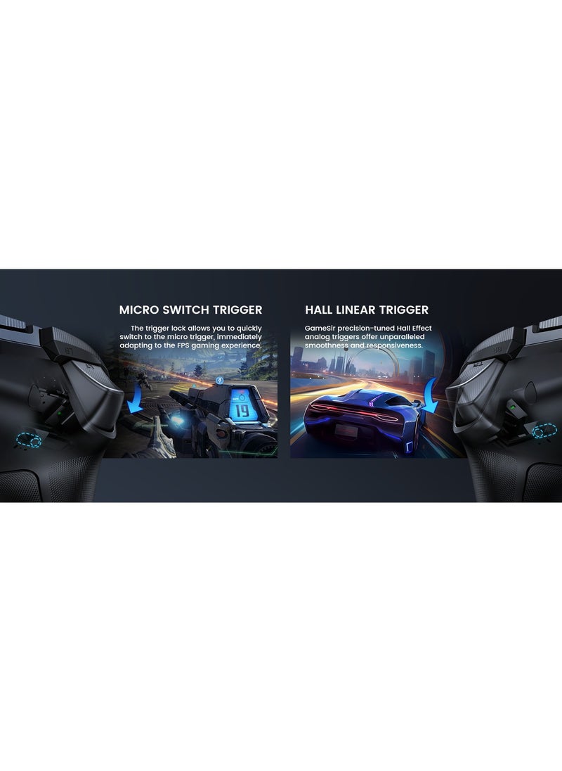 General - Classic Gamepad GameSir Tarantula Pro Wireless Controller for Switch/PC/iOS/Android with Charging Dock, Bluetooth 2.4G Wired Controller with Anti-Drift TMR Sticks, 9 Mappable Buttons, RGB Lighting,1200mAh, ABXY Layout Switching - Image 1