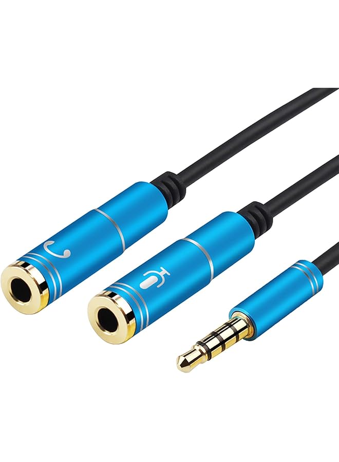 إنفيل محول سماعة رأس Y من 2 أنثى إلى 1 ذكر 3.5 مم مع ميكروفون منفصل وموصل سماعة رأس صوتي محولات متبادلة لسماعة الألعاب PS4 Xbox One الكمبيوتر المحمول والهاتف المحمول والكمبيوتر اللوحي - Image 1