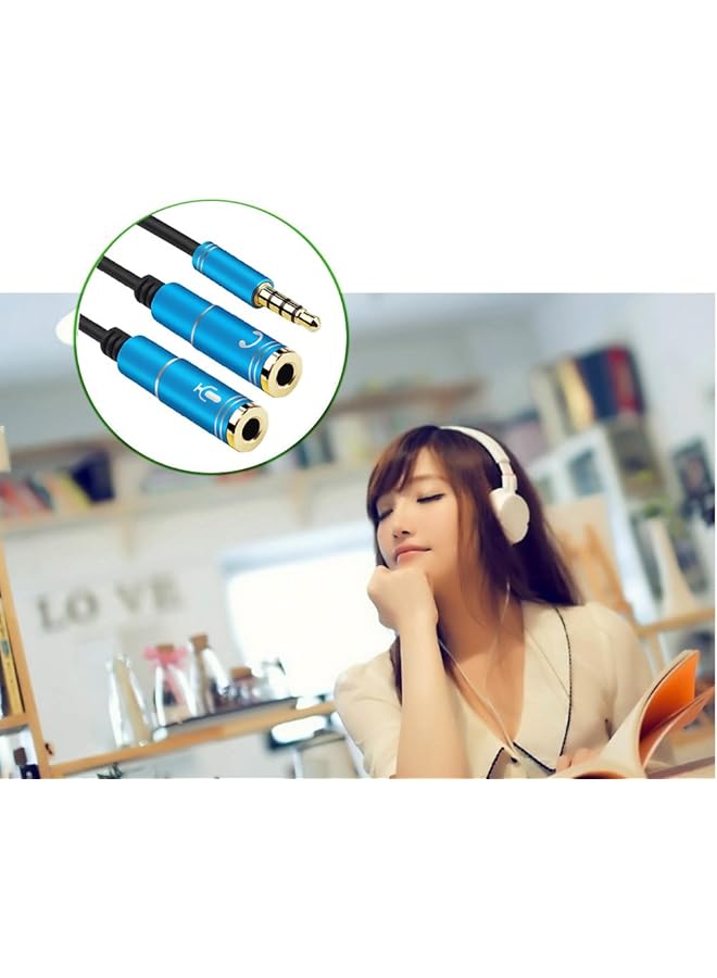 إنفيل محول سماعة رأس Y من 2 أنثى إلى 1 ذكر 3.5 مم مع ميكروفون منفصل وموصل سماعة رأس صوتي محولات متبادلة لسماعة الألعاب PS4 Xbox One الكمبيوتر المحمول والهاتف المحمول والكمبيوتر اللوحي - Image 3