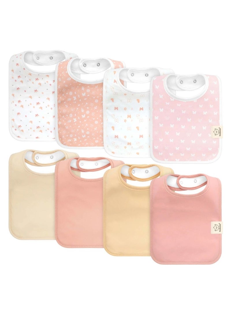 KeaBabies 8-pack Coast Drool Bibs (butterflies)  - Image 1