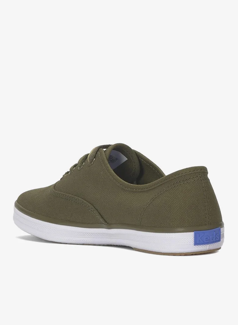 Keds Olive Keds Women's Champion Canvas Lace Up  Casual Sneaker Green for Women | Best Price UAE