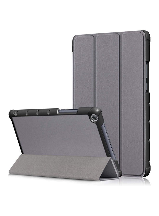NIBEMINENT Pu Leather Case Cover Slim Shockproof Skin Smart Tablet For Huawei Mediapad M5 Lite Grey  - Image 1