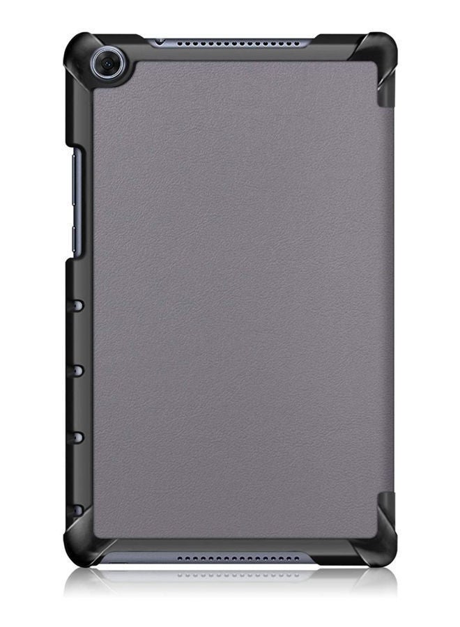 NIBEMINENT Pu Leather Case Cover Slim Shockproof Skin Smart Tablet For Huawei Mediapad M5 Lite Grey  - Image 2