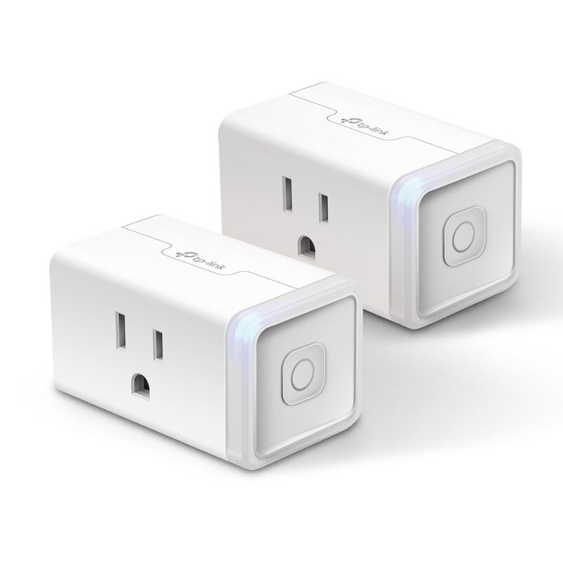 Kasa Smart Plug Mini 15A, Apple HomeKit Supported, Smart Outlet Works with Siri, Alexa & Google Home, UL Certified, App Control, Scheduling, Timer, 2.4G WiFi Only, 2 Count (Pack of 1) (EP25P2), White - Image 1