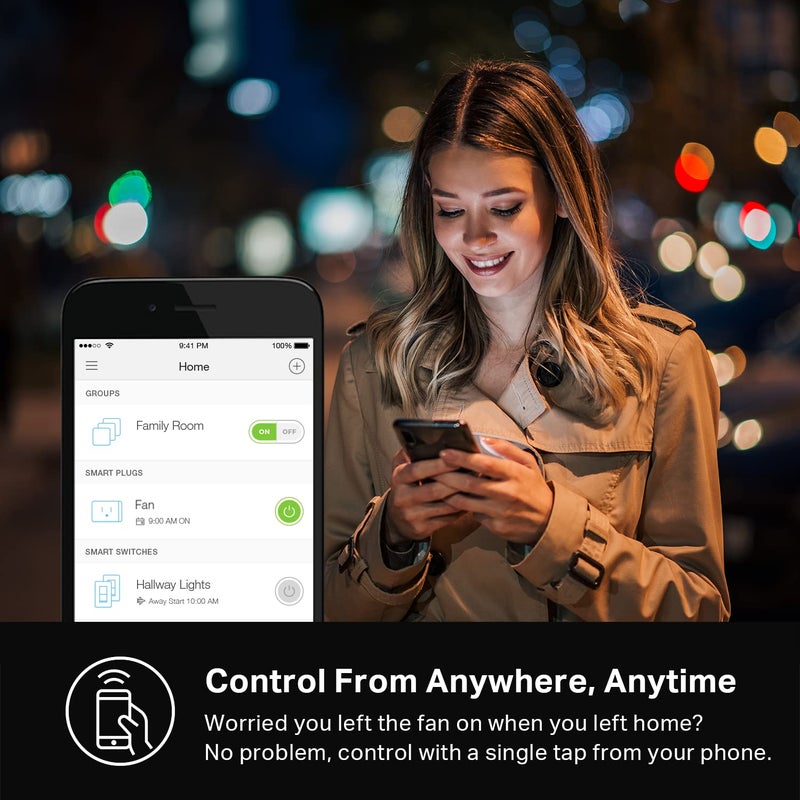 Kasa Smart Plug Mini 15A, Apple HomeKit Supported, Smart Outlet Works with Siri, Alexa & Google Home, UL Certified, App Control, Scheduling, Timer, 2.4G WiFi Only, 2 Count (Pack of 1) (EP25P2), White - Image 3