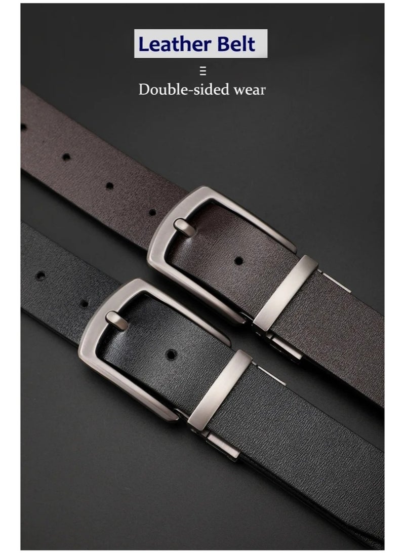Gloryful Reversible Leather Belt for Casual & Formal Wear Genuine Leather Men’s and Women's Belt in Black and coffee Color - Belt for Jeans and formal dress - Image 2