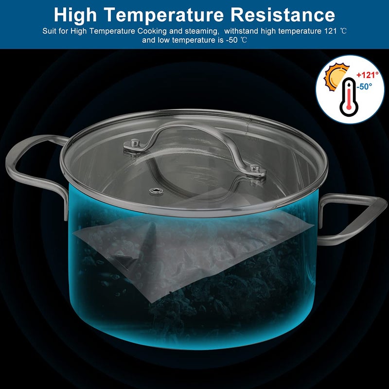 SumDirect Mylar Bags for Food Storage - 100 Pack 6x9 Inches Square Heating Cooking Pouches Heat Sealable Mylar Bag for Long Term Food Storage (Silver) - Image 3