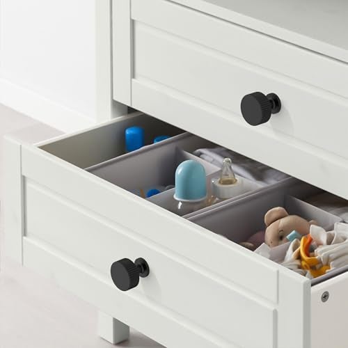 Amerdeco 10 Pack Matte Black Cabinet Knobs Single Hole Cabinet Pulls 1 Inch Drawer Knobs and Pulls for Bathroom Cabinets ZH0071 - Image 5