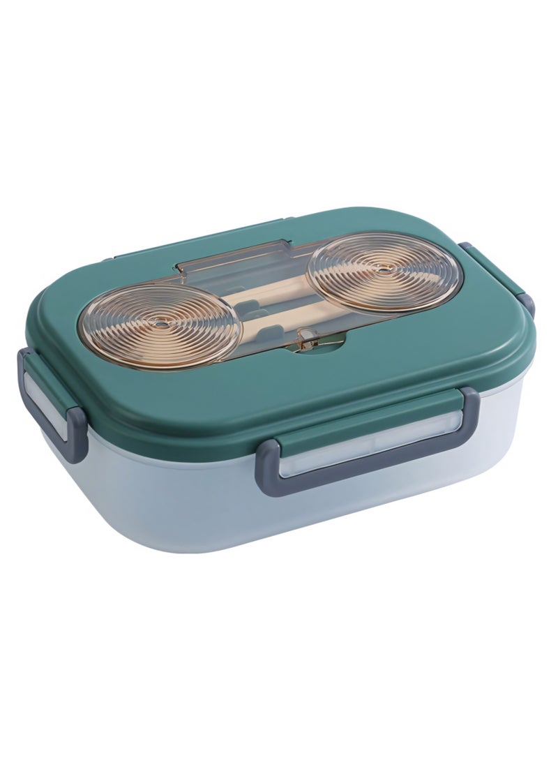 flâneur - Lunch Box with Cutlery and Transparent Lid, 1300ml - Microwave Safe Food Container, Lunchbox Leak-Proof and Durable, Ideal for School Lunches, and Travel, with a Transparent Lid - Image 1