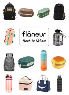 flâneur Lunch Box with Cutlery and Transparent Lid, 1300ml - Microwave Safe Food Container, Lunchbox Leak-Proof and Durable, Ideal for School Lunches, and Travel, with a Transparent Lid  - Image 4