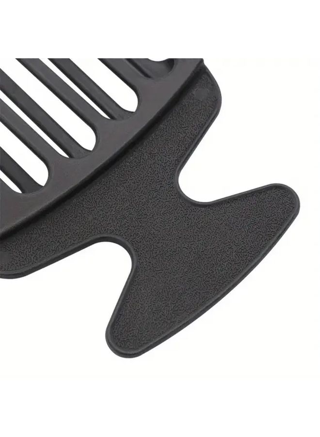 Black Plastic Wide Tooth Hair Pick Comb for Braid Detangling Styling - Image 3