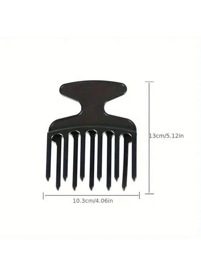 Black Plastic Wide Tooth Hair Pick Comb for Braid Detangling Styling - Image 5