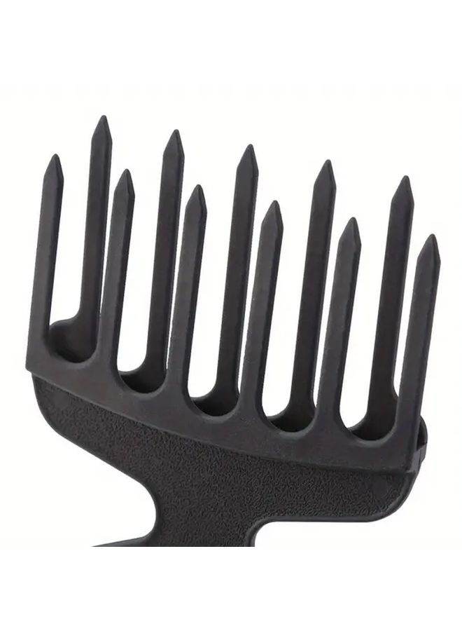 Black Plastic Wide Tooth Hair Pick Comb for Braid Detangling Styling - Image 2